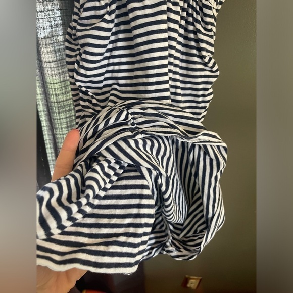 Anthropologie Stateside Organic Cotton Striped Mini Dress in Navy Women's M - Picture 7 of 8